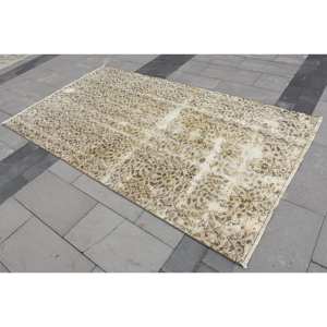 พรมขนสัตว์สีเบจแบบดั้งเดิม8.3ft 4.7 x งานเย็บแบบตุรกีพรมสี่เหลี่ยมผืนผ้าสำหรับห้องนั่งเล่นข้างเตียงห้องโถงยางพารา - Product Image 2