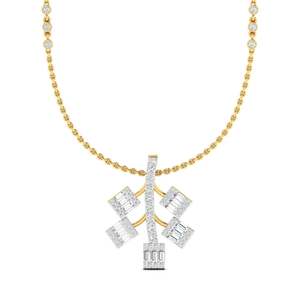 Colgante de Diamantes Redondos con Corte Fantasía, 1.09 Ct, Color E-F, Claridad VVS-VS, Diamante Cultivado en Laboratorio, en Oro de 14K, para Uso Diario, Regalo - Product Image 3