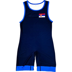 2025 Custom Unisex Wrestling Singlets Heat-Transfer Printing Stretch Quick Dry Spandex/Polyester 220g Norway International - Product Image 3