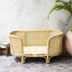 Meubles de maison en rotin pour chien, lit pour chien en rotin naturel, lit pour chat, fabriqué au Vietnam, au design unique, vente en gros - Product Image 2