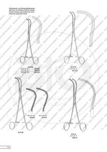 Pinza de pedículo renal Guyon de acero inoxidable de 24cm, pinza quirúrgica de dentado atraumático, fabricante y exportador - Product Image 5