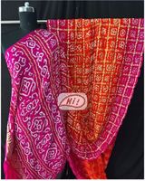 Sari indien élégant en soie Gajji Bandhani Ghatchola, qualité d'exportation, sari indien en soie Gajji Ghatchola par le fabricant