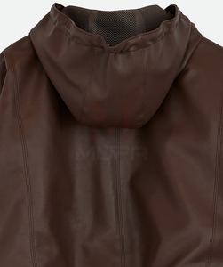 Vente en gros 2024 veste courte en cuir pour femmes tenue décontractée respirante à capuche hiver chaud haute rue prix raisonnable - Product Image 3