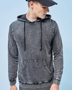 Stone Washed <b>Combed</b> Cotton Washed Hoodie For Men Comfortable Relaxed Fit Casual Wear Pullover Hoodies Ribbed Cuff And Drawstring - Product Image 1