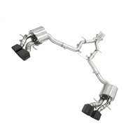 Échappement arrière SDO en acier inoxydable poli miroir avec soupape électronique pour Mercedes-Benz CLS550 4.7 V8 2010-2016 avec silencieux