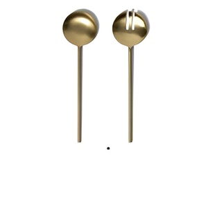 Indian High Quality Item Brass Salad <b>Server</b> Set Flatware Cutlery Set for Serving <b>Food</b> Items at Wholesale Price Made in India - Product Image 2