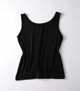 Modal Slim Fit Tank Top Mujer Verano Ropa exterior Interior Thin Base Layer Top Sin tirantes Sin espalda - Product Image 3