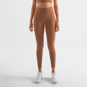 กางเกงโยคะเอวสูงสำหรับผู้หญิงกางเกงออกกำลังกายเล่นฟิตเนสกระชับก้นครอสโอเวอร์2025ใหม่โลโก้ที่กำหนดเอง - Product Image 2