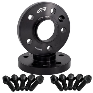 2 espaciadores de rueda negros de 20 mm 5x110 con centro de 65.1 y soporte para buje. - Product Image 1
