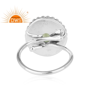 Newly Design Oxidized Sterling Silver Natural Peridot Gemstone <b>Statement</b> <b>Ring</b> Jewelry For Women Gift For Her - Product Image 4
