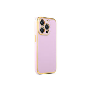 Coque en silicone antichoc de luxe Netzy pour iPhone 14 Pro SAFA Texture Écorce Lila Housse Arrière Souple en Silicone PC Ins A53 7 Plus 11Pro - Product Image 1