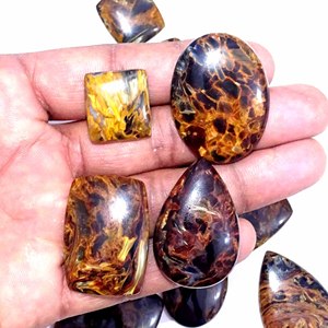 Piedra preciosa natural, cabujón de pietersita dorada, cabujón de piedras preciosas sueltas, piedras semipreciosas para la fabricación de joyas - Product Image 2