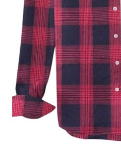 Chemise en flanelle à carreaux rouge et noir pour homme, fabriquée sur mesure, boutonnée, manches longues, décontractée, chemise d'hiver à carreaux, tissu doux et chaud - Product Image 5
