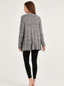 Cárdigan largo gris informal para mujer de Ilese, superventas, suéter de punto básico, Chaqueta con bolsillo para invierno - Product Image 2