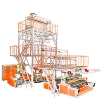 Machine de soufflage de film extrudé à trois couches Dexinda ABC, équipement de coextrusion haute efficacité pour sacs d'expédition en plastique