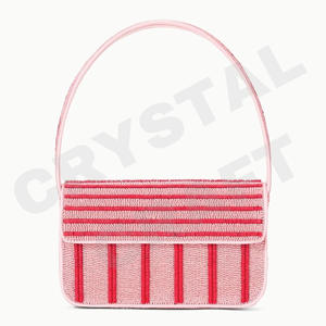 CRYSTAL CRAFT Fiona Shoulder Bags Custom Beaded Party Clutch Evening Bag Unisex Luxury Durable Lightweight Handbags <b>Hook</b> Loop - Product Image 4