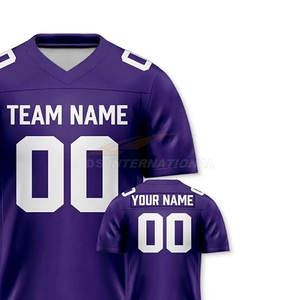 Camisetas de fútbol americano bordadas personalizadas al por mayor Atlanta City, ropa de equipo para hombre, sublimación, poliéster, secado rápido - Product Image 3