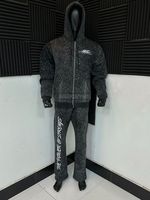 Ensemble de survêtement unisexe d'hiver avec strass et cristaux, style streetwear |   Combinaison de sport 100% coton à séchage rapide |   Usine OEM