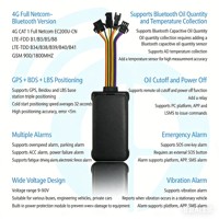 Traceur GPS multi-BLE, prend en charge les capteurs Bluetooth de carburant, de température, d'humidité et de charge pour la surveillance en temps réel des flottes