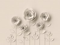 Murale murale 3D beige en vinyle non tissé fabriquée en Allemagne, motif floral, insonorisante, résistante à la lumière, pour chambre, hôpital, grand format, hôtel
