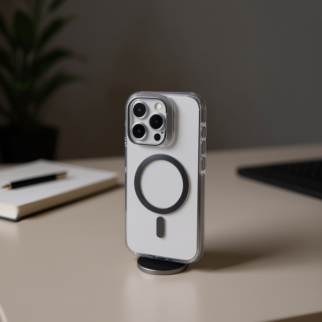 For TPU+PC Dual Material Transparent Full Protection Mobile Phone Cases Air Cushion Magnetic Ring Holder Camera Protector