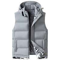 Gilet classique à la mode pour hommes, tenue décontractée formelle, gilet de costume, gilet d'hiver en coton pour hommes, veste à capuche, hiver chaud