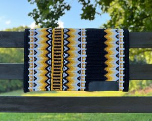 Manta de sillín occidental hecha a mano de lana Premium, almohadilla duradera para montar a caballo, manta ecuestre personalizada, proveedor de productos calientes de la India - Product Image 1