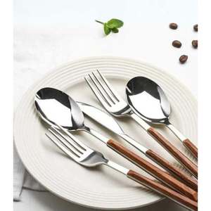 Meilleur ensemble de couverts en acier inoxydable de qualité professionnelle Réglages de table de luxe pour les chefs Caractéristique durable - Product Image 1