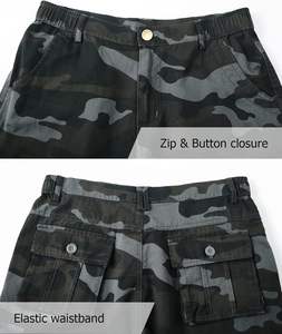 Short Cargo Tactique d'Été pour Hommes Respirant à Séchage Rapide Multi-Poches Pantalon à Boutons Décoration Décontractée Style Front Plat - Product Image 3