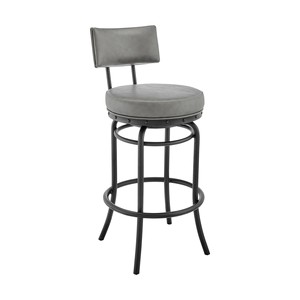 Silla Alta Giratoria de Metal Tapizada en Terciopelo con Tachuelas, Estilo Moderno y Lujoso, para Comedor, con Mesa de Bar de Fábrica y Respaldo Cómodo - Product Image 1