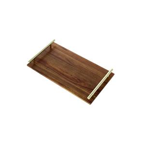 Bandeja de Servir de Madera de Acacia con Asas, Bandeja de Madera Maciza Natural para Desayuno y Aperitivos, para Cocina, Comedor y Decoración del Hogar - Product Image 2