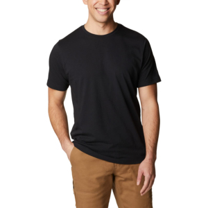 เสื้อยืดออกกำลังกายผู้ชายคุณภาพสูง สตรีทแวร์ ระบายอากาศได้ดี เป็นมิตรกับสิ่งแวดล้อม แห้งเร็ว คอกลม ทรงปกติ สีดำ - Product Image 3