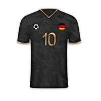 T-shirt de football personnalisé avec logo pour unisexe, classique, à séchage rapide, respirant, imprimé par transfert thermique, écologique, 100% polyester