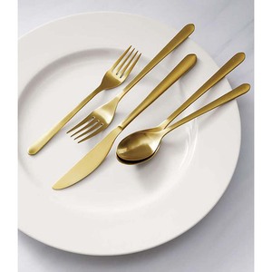 Ensemble de couverts de luxe en acier inoxydable pour banquet de mariage, plaqué argent, poignée à points hauts, couteaux et cuillères personnalisés en acier inoxydable - Product Image 2
