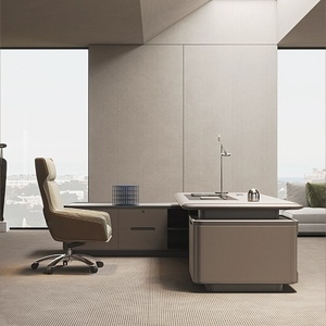 modern wood manager <b>desk</b> luxury ceo executive table high end commercial office furniture solid wood mdf boss workstationPremium - Product Image 4