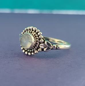 Gran oferta, anillo de piedras preciosas de piedra lunar arcoíris de estilo clásico de Plata de Ley 925, fuerza de corte ovalado, valor para Bodas de mujeres - Product Image 5