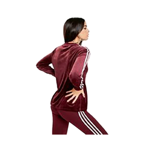 Camiseta <span class=keywords><strong>Adidas</strong></span> Originals de manga larga de terciopelo para mujer, tejidos y camisetas, color: granate, 100% auténtica - Product Image 5
