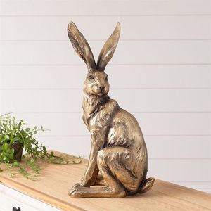 Statue de lapin en aluminium de qualité supérieure pour la décoration de jardin, avec une finition lisse pour une présentation élégante sur la pelouse et dans le jardin - Product Image 5