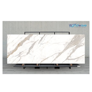 Statuario Carreaux de porcelaine blanche 120X320 cm Carreaux vitrifiés émaillés au design moderne Intérieur 320X120cm Dalle de pierre frittée en porcelaine - Product Image 2
