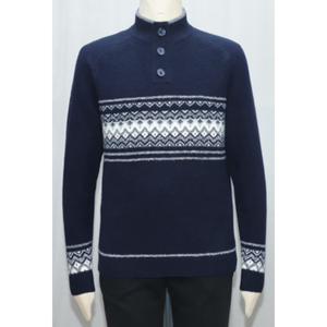 Suéter de Punto Jacquard Personalizado OEM ODM para Hombre, Antiarrugas, Antiencogimiento, Secado Rápido, Transpirable, Mangas Completas, Temporada de Invierno - Product Image 4