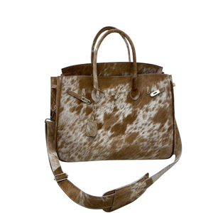 Bolso Tote de Cuero Genuino Blanco de Primera Calidad para Mujer, Forro de Gamuza Roja, Cierre con Candado, Uso Diario en Todas las Estaciones, Venta al Por Mayor - Product Image 2