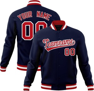 Veste universitaire personnalisée avec manches en cuir mélange de laine corps broderie Logo Applique Teamwear College Bomber Jacket Factory - Product Image 5