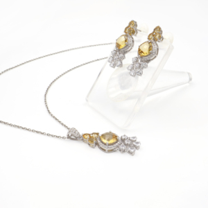 Conjunto de Pendientes y Colgante de Citrino Natural en Plata de Ley 925, Chapado en Rodio, Joyería Fina OEM ODM - Product Image 3