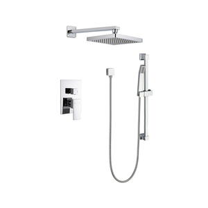 Tidjune Extra-mince Tête De Douche De Pluie Robinet De Douche Ensemble Noir avec Non-<span class=keywords><strong>retour</strong></span> Clapets - Product Image 2