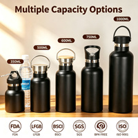 Bouteille d'eau isotherme à grande ouverture en acier inoxydable 304 de 750 ml (24 oz) – Grande capacité pour les sports de plein air et la salle de sport