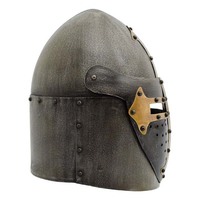 Réplica de Casco de Soldado de Acero Suave Hecho a Mano con Visera Esmaltada y Técnica de Corte a Troquel para Coleccionistas y Reenactaciones