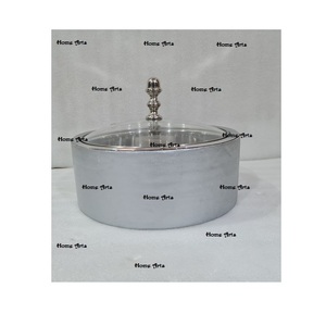 Trending Design Food Serving <b>Dish</b> Handmade Wood And Leather <b>Casserole</b> <b>Dish</b> <b>With</b> <b>Glass</b> <b>Lid</b> Finest Quality Hot Pot - Product Image 1