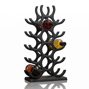 Copper Wineglass Holder 5-9 Stemware Capacity Display Stand Home Furniture <b>Freestanding</b> Geometric Wine Bottle Holder - Product Image 3