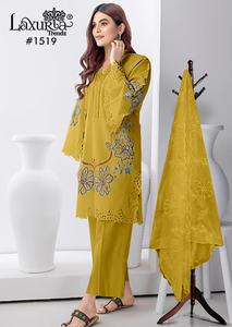 Elegant Designer Tunic with Embroidery &amp; Handwork Detailing Embroidered Bell Sleeves Paired with <strong>Straight</strong> <strong>Pants</strong> for Woman - Product Image 4
