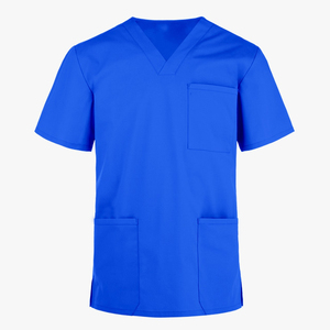 Hauts de blouse médicale pour hommes à manches courtes, sur mesure, de haute qualité, respirants, légers, en coton-polyester-élasthanne, sans coutures - Product Image 6